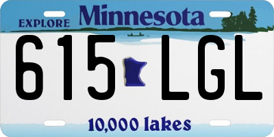 MN license plate 615LGL