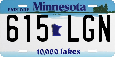 MN license plate 615LGN