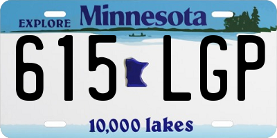 MN license plate 615LGP