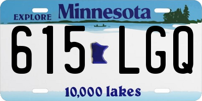 MN license plate 615LGQ