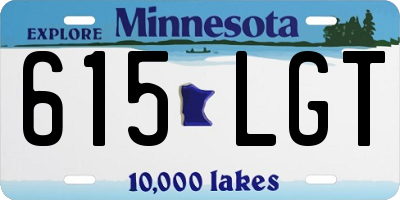 MN license plate 615LGT