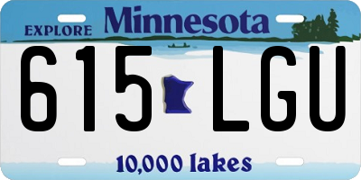 MN license plate 615LGU