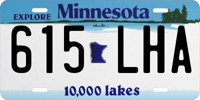 MN license plate 615LHA