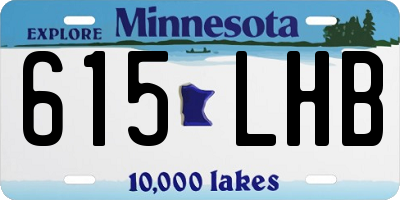 MN license plate 615LHB