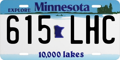MN license plate 615LHC