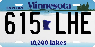 MN license plate 615LHE