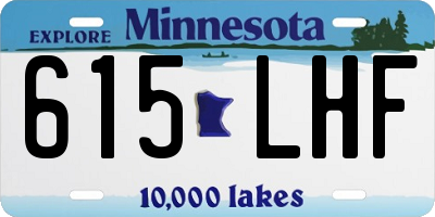 MN license plate 615LHF