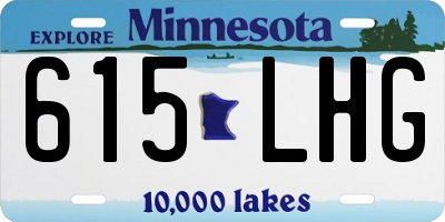 MN license plate 615LHG