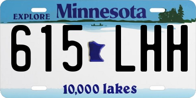 MN license plate 615LHH