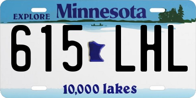 MN license plate 615LHL