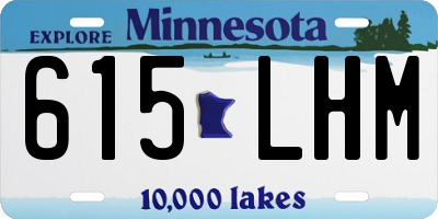 MN license plate 615LHM