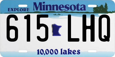 MN license plate 615LHQ