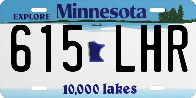 MN license plate 615LHR