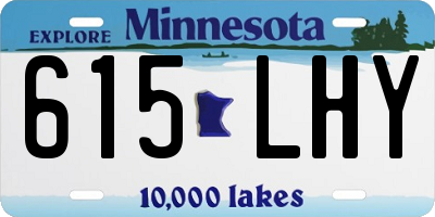 MN license plate 615LHY