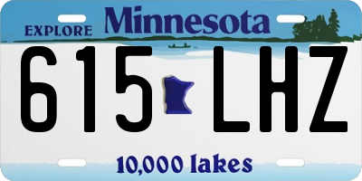 MN license plate 615LHZ