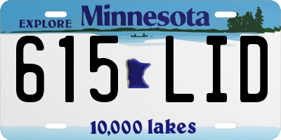 MN license plate 615LID