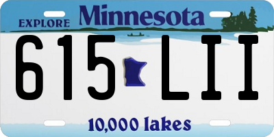 MN license plate 615LII