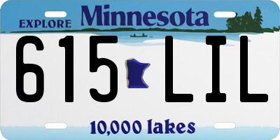 MN license plate 615LIL