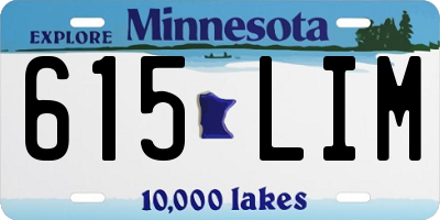 MN license plate 615LIM