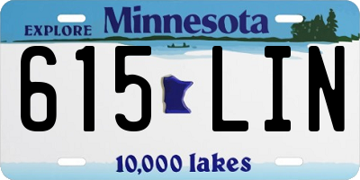 MN license plate 615LIN