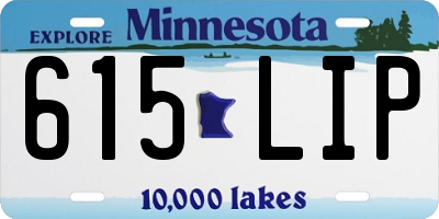 MN license plate 615LIP