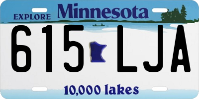 MN license plate 615LJA