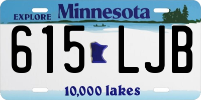 MN license plate 615LJB