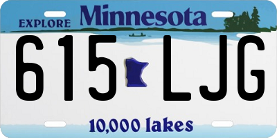 MN license plate 615LJG