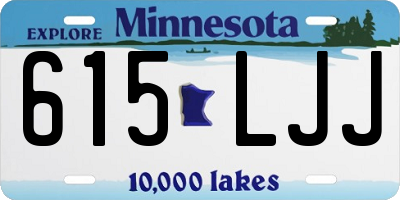 MN license plate 615LJJ