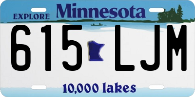 MN license plate 615LJM