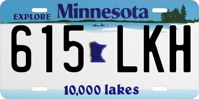 MN license plate 615LKH