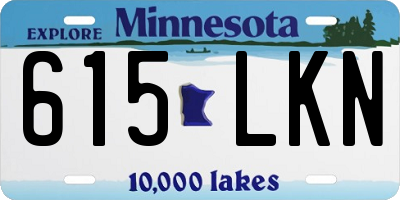 MN license plate 615LKN