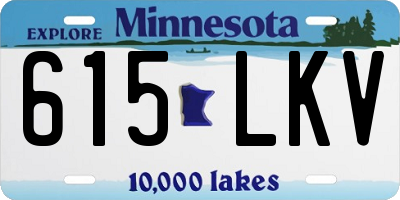 MN license plate 615LKV