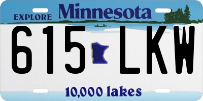 MN license plate 615LKW