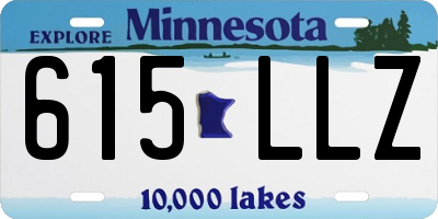 MN license plate 615LLZ