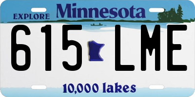 MN license plate 615LME