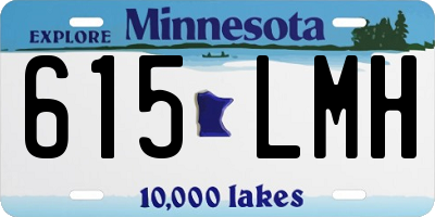 MN license plate 615LMH