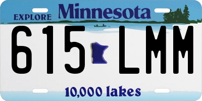 MN license plate 615LMM