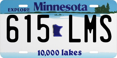MN license plate 615LMS