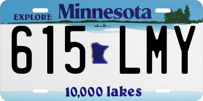 MN license plate 615LMY
