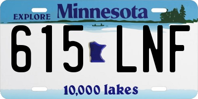 MN license plate 615LNF