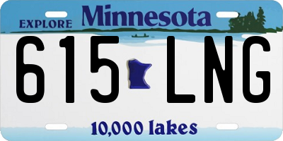 MN license plate 615LNG
