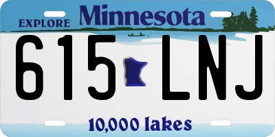 MN license plate 615LNJ
