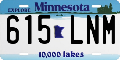 MN license plate 615LNM