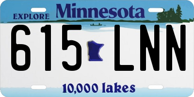 MN license plate 615LNN