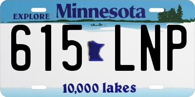 MN license plate 615LNP