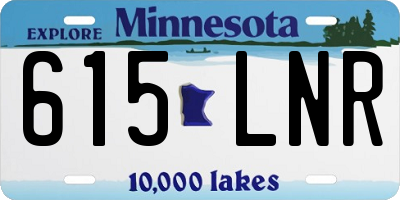 MN license plate 615LNR