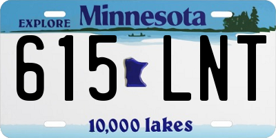 MN license plate 615LNT
