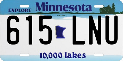 MN license plate 615LNU