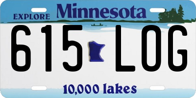 MN license plate 615LOG